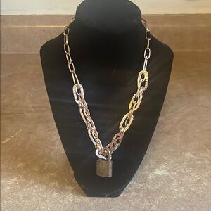 Louis Vuitton padlock /Gold Chain Necklace